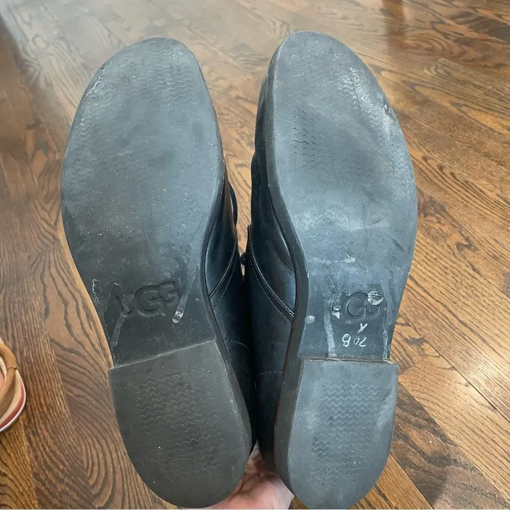 UGG Black Leather Chukka Boots